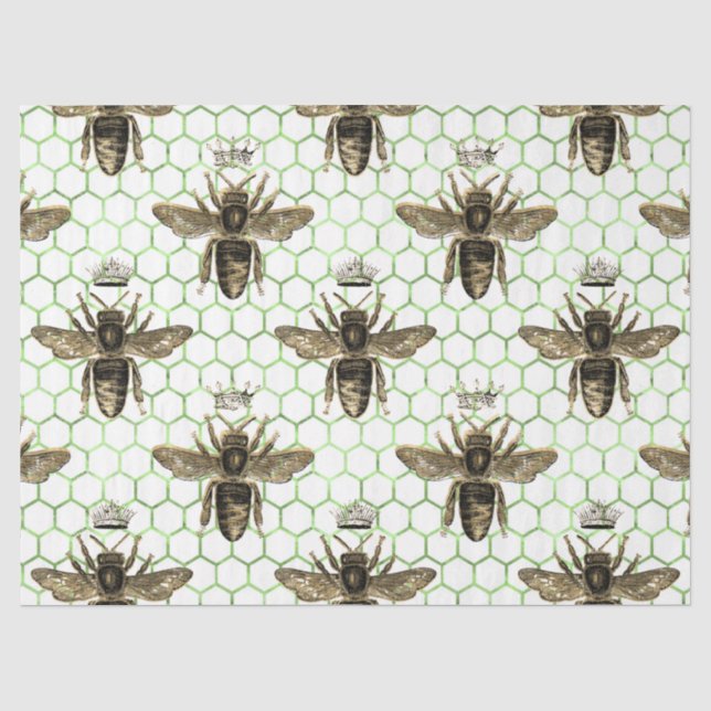 Tea Garden Bee Series Design 27 Tissue Paper Seidenpapier (Vorderseite)