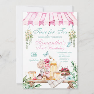 Tea Garden Fête Anniversaire Invitation