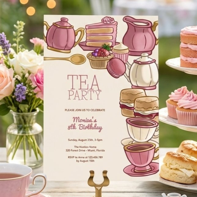 Tea Geburtstagsparty Einladung (Von Creator hochgeladen)