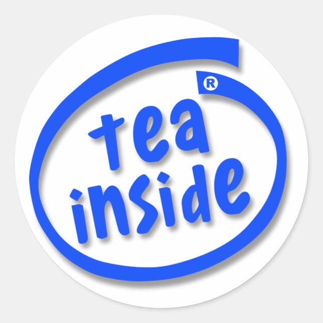 Tea Inside Runder Aufkleber (Vorderseite)