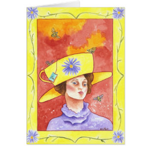 Tea Lady avec Bees Note Card