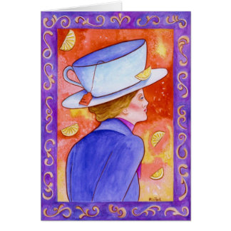Tea Lady avec Lemons Note Card