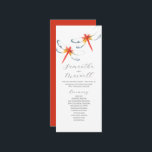 Tea Length Wedding Program Template Dragonfly Programm<br><div class="desc">Dieses Hochzeitsgeschenk mit Teelänge bietet einzigartige rote Libellen in Aquarellfarben. Verwenden Sie die Vorlagenfelder,  um Ihre Dienstreihenfolge hinzuzufügen. Die Karte kehrt zu einer soliden roten Farbe zurück. Weitere Hochzeitsthemen wie dieser Besuch www.zazzle.com/dotellabelle Einzigartige Kunst und Design von Victoria Grigaliunas of Do Tell A Belle.</div>