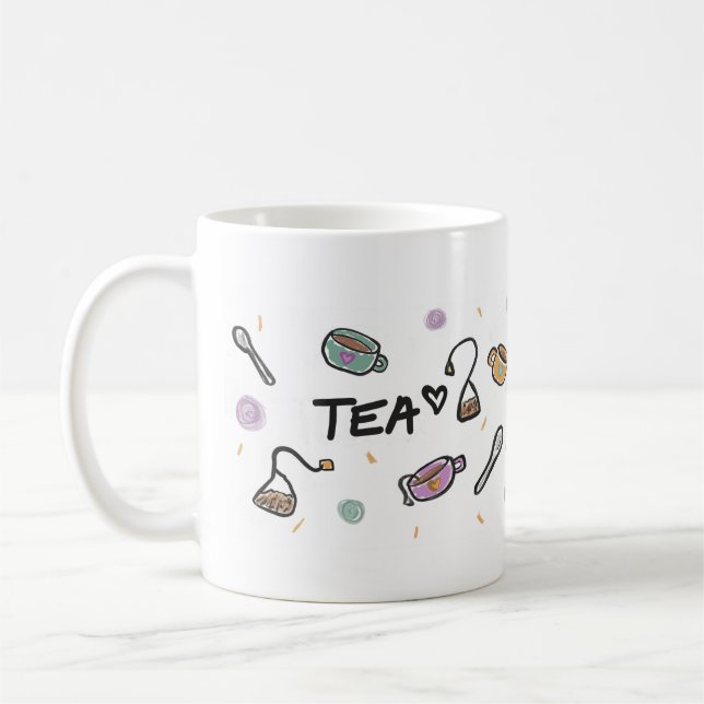 Tea Lovers Mug, Illustration  Kaffeetasse (Links)