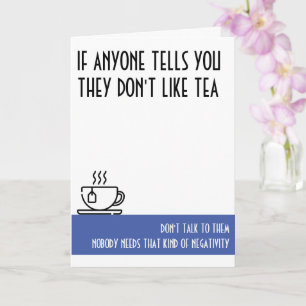 Tea Lover's Standard Blue Birthday Card Karte