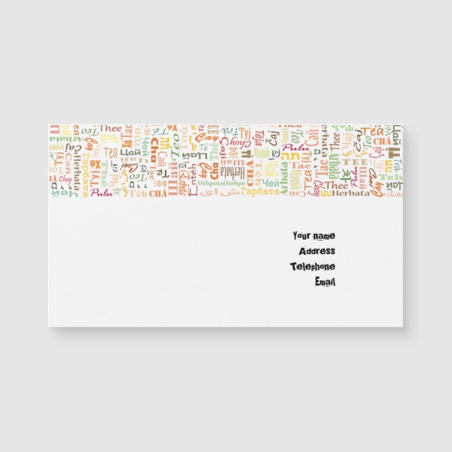 Tea Magnetkarte (Vorderseite)