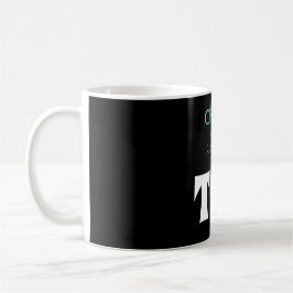 Tea | Name Stilistische Aquamarine Typografie Kaffeetasse