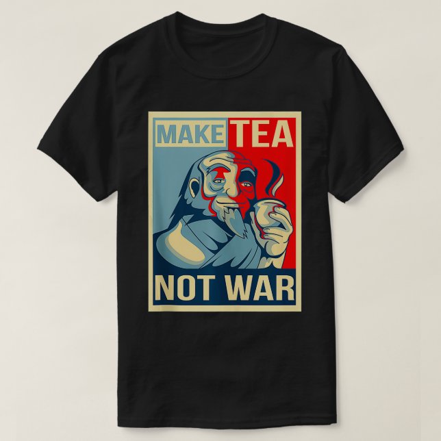 Tea NotTealover Japanischer Buddha Herbal Peace T-Shirt (Design vorne)