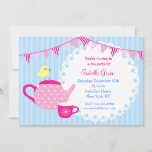 Tea Party Anniversaire Invitations