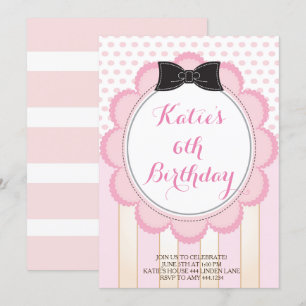 Tea Party Anniversaire Invitations