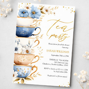 Tea Party Baby Dusche Einladung