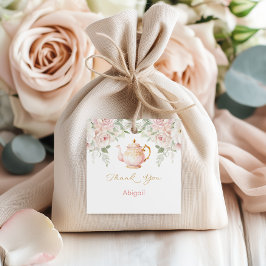 Tea Party Baby Shower Geschenkanhänger