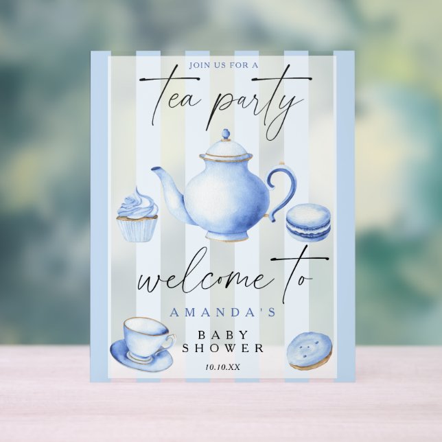 Tea Party Bienvenue garçon baby shower fête (Neutre)