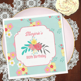 Tea Party Birthday Serviette