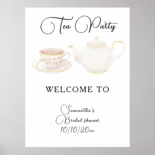 Tea Party Brautjungfern-Empfang Willkommen Poster