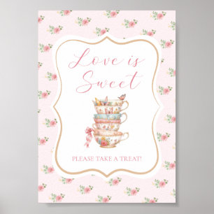 Tea Party Brautparty-Geschenk Liebe ist süß Favor Poster