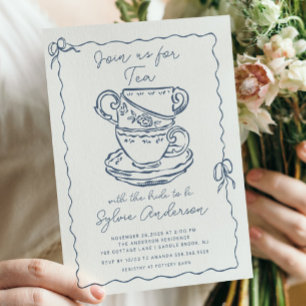 Tea Party Bridal Dusche Einladung