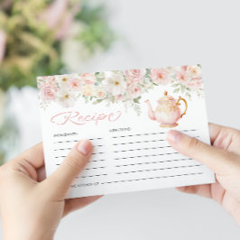 Tea Party Bridal Shower Recipe Begleitkarte