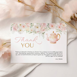 Tea Party Bridal Shower Thank You Card Dankeskarte