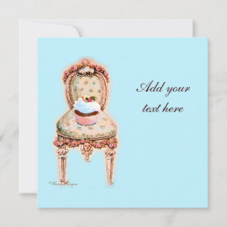 Tea Party Cupcake Invitations de design victorien