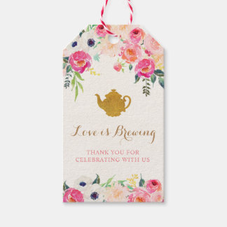 Tea Party Danke Tags Geschenkanhänger