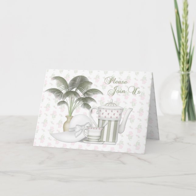 Tea-Party Einladung (Vorderseite)