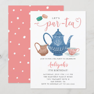 Tea Party Einladung zum Geburtstag