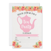 Tea Party Einladungen für Mädchen