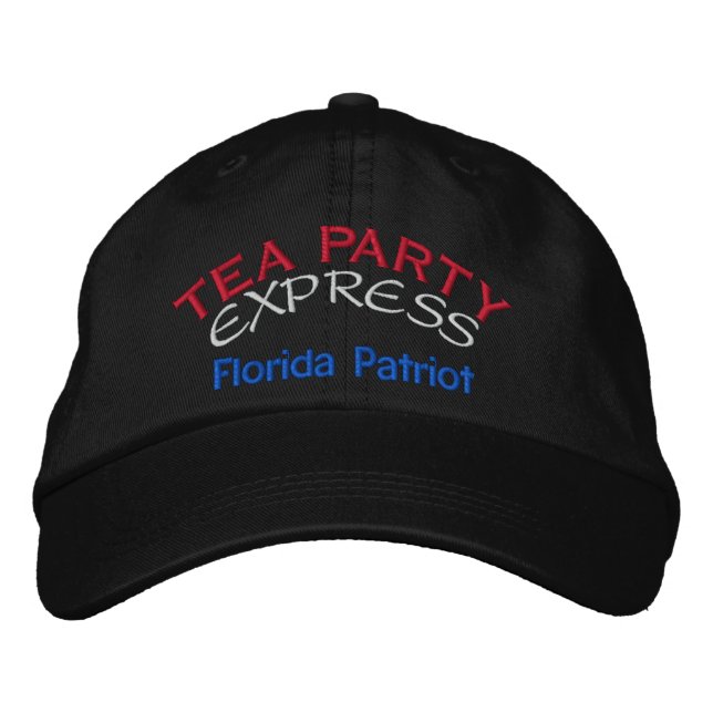 TEA PARTY EXPRESS - FLORIDA BESTICKTE BASEBALLKAPPE (Vorderseite)