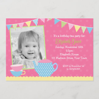 Tea Party Geburtstagseinladungen Einladung