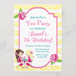 Tea Party Geburtstagsfeier Einladung Tee Party Ein