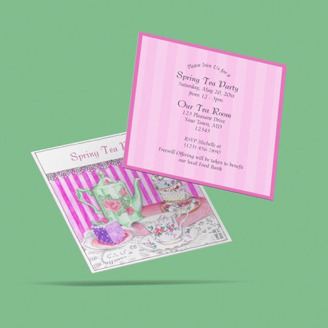 Tea Party Illustration Einladung (Von Creator hochgeladen)