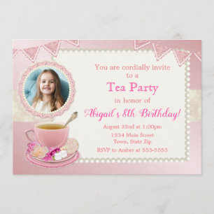 Tea Party Invitation Anniversaire Petite Fille