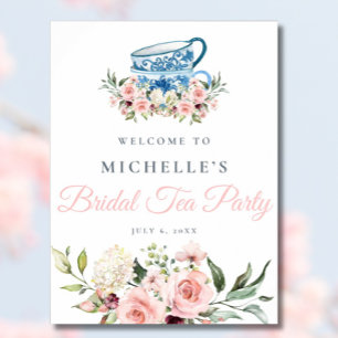 Tea Party Junggesellinnenabschied Willkommensschil Poster