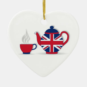 Tea-Party Keramik Ornament