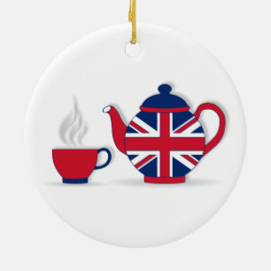 Tea-Party Keramik Ornament