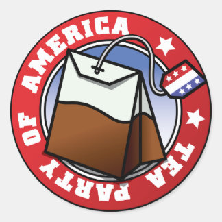 Tea Party of America Runder Aufkleber