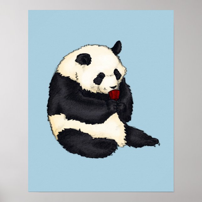 Tea Party Panda Poster (Vorne)