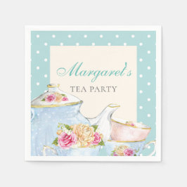 Tea Party Personalisiert Polka dot Serviette