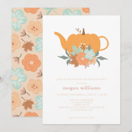Tea Party Pumpkin Bridal Dusche Einladung