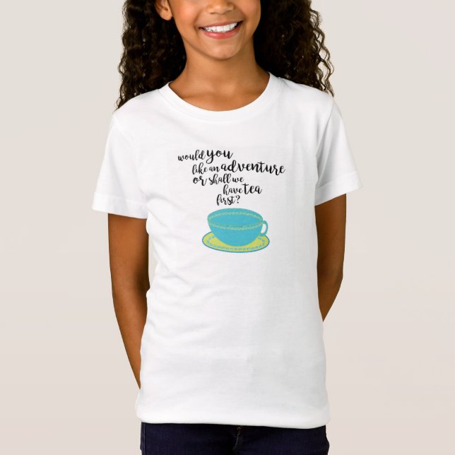 Tea Party Tea Cup Illustration T-Shirt (Vorderseite)