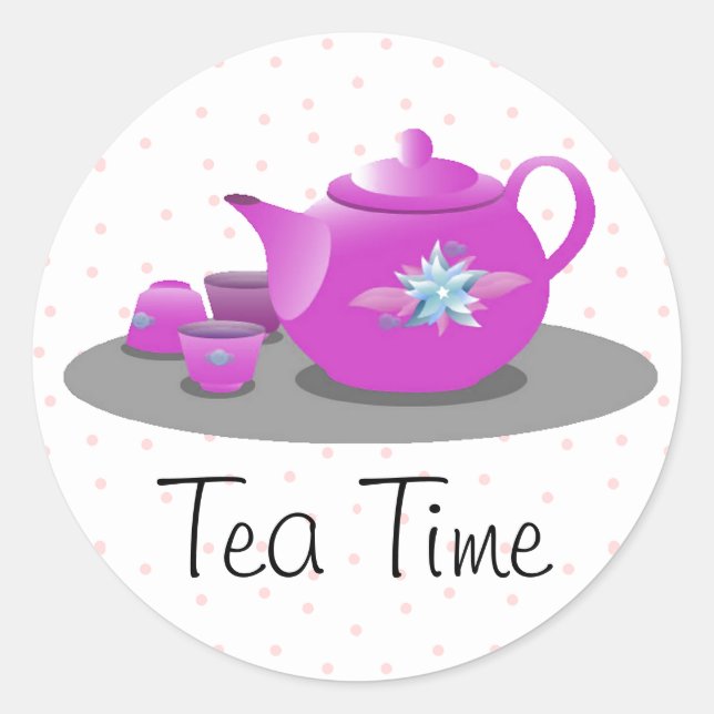 Tea Party Umschlag Aufkleber (Vorderseite)