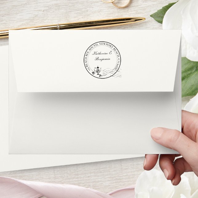 Tea Party Wedding Bridal Round Rücksendeadresse Gummistempel (Von Creator hochgeladen)