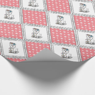 Tea Party Westie Dog West Highland White Terrier Geschenkpapier