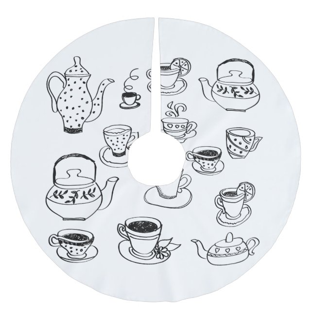 Tea Polyester Weihnachtsbaumdecke (Vorderseite)