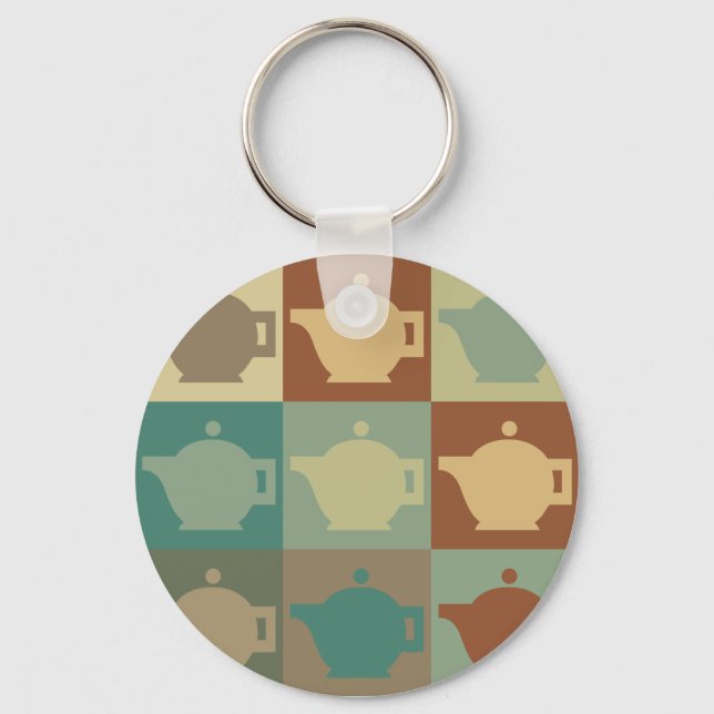Tea Pop Art Schlüsselanhänger (Vorderseite)