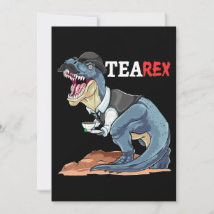 Tea Rex Funny TRex Dinosaur Niedlich Kawaii Dino T Einladung
