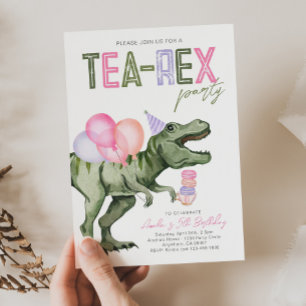 Tea-Rex Geburtstagsparty Einladung