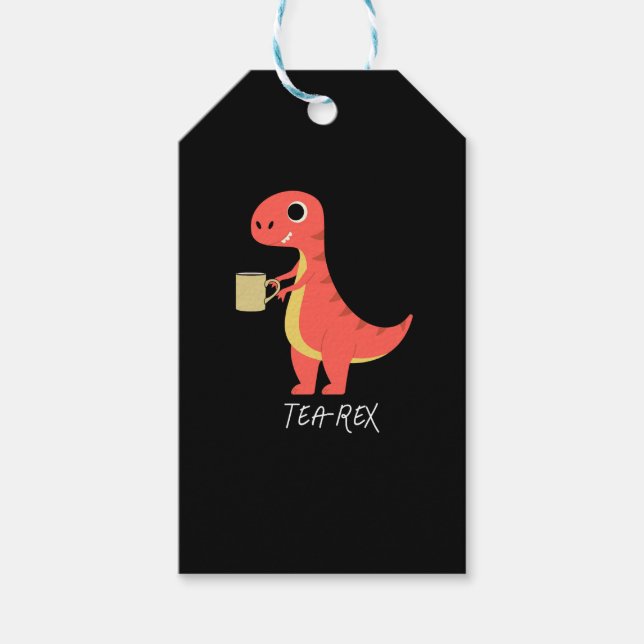 Tea-Rex Geschenkanhänger (Vorderseite)