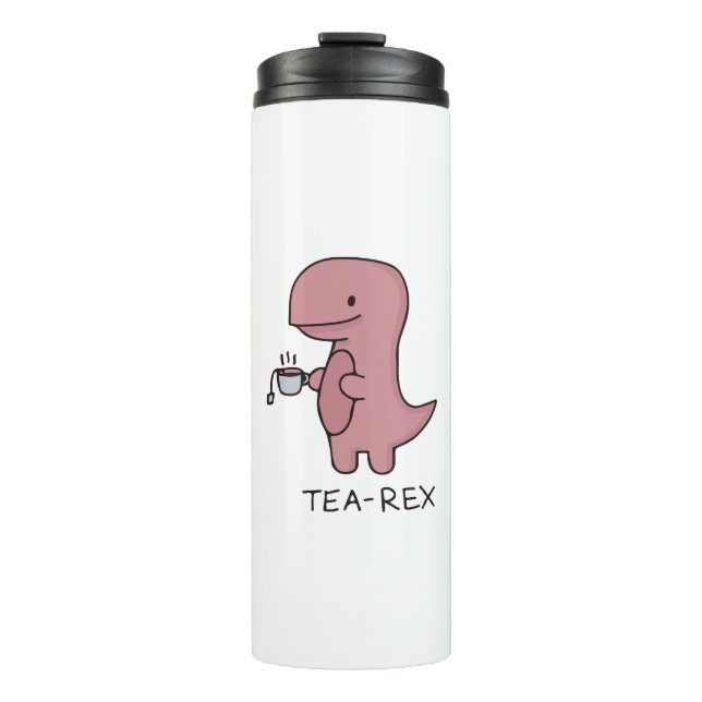Tea-Rex, Niedlicher Dinosaurier, Funny-T-rex Thermosbecher (Vorderseite)